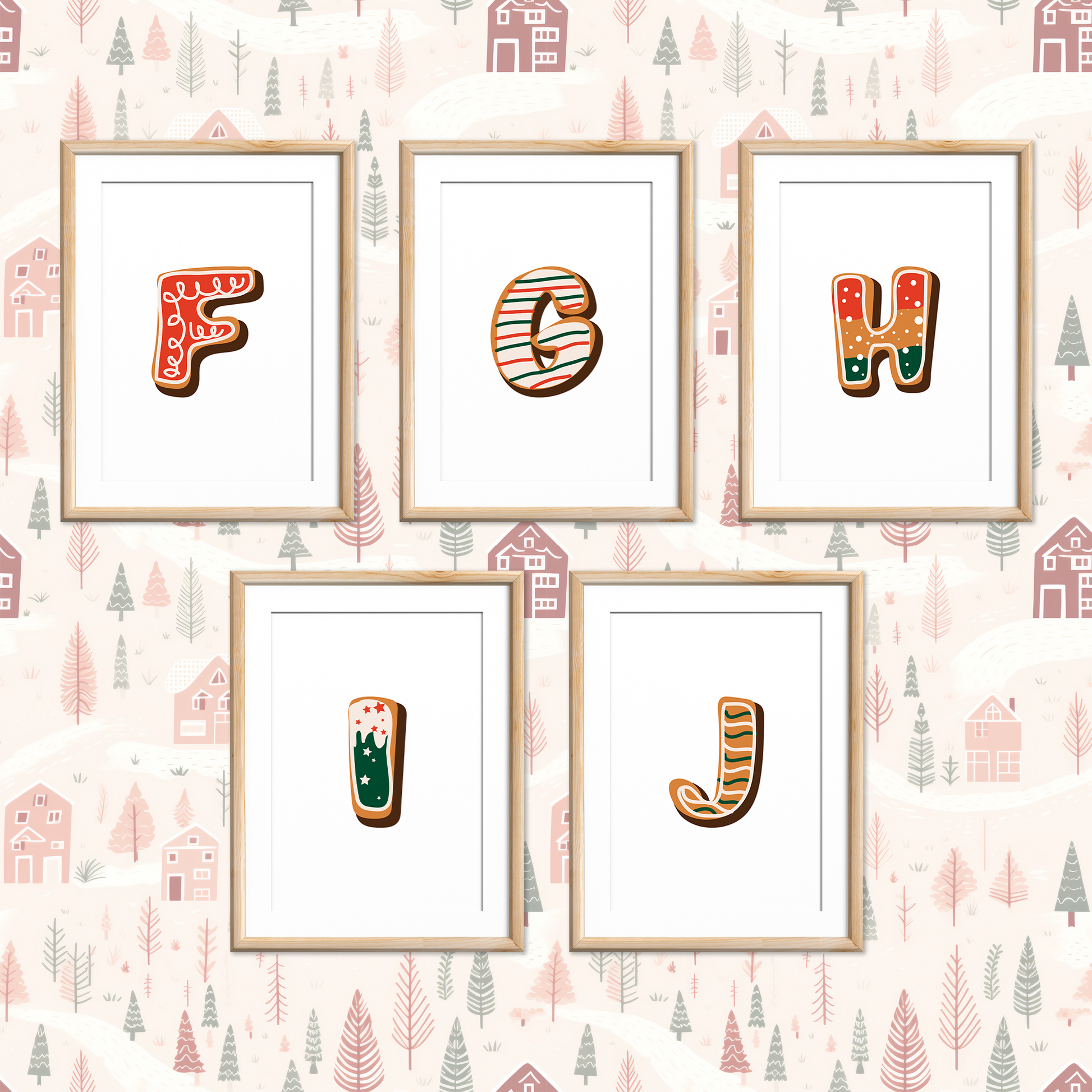 Gingerbread-Cookie-Letters-Christmas-Printable-Posters-Portrait-Letters-2