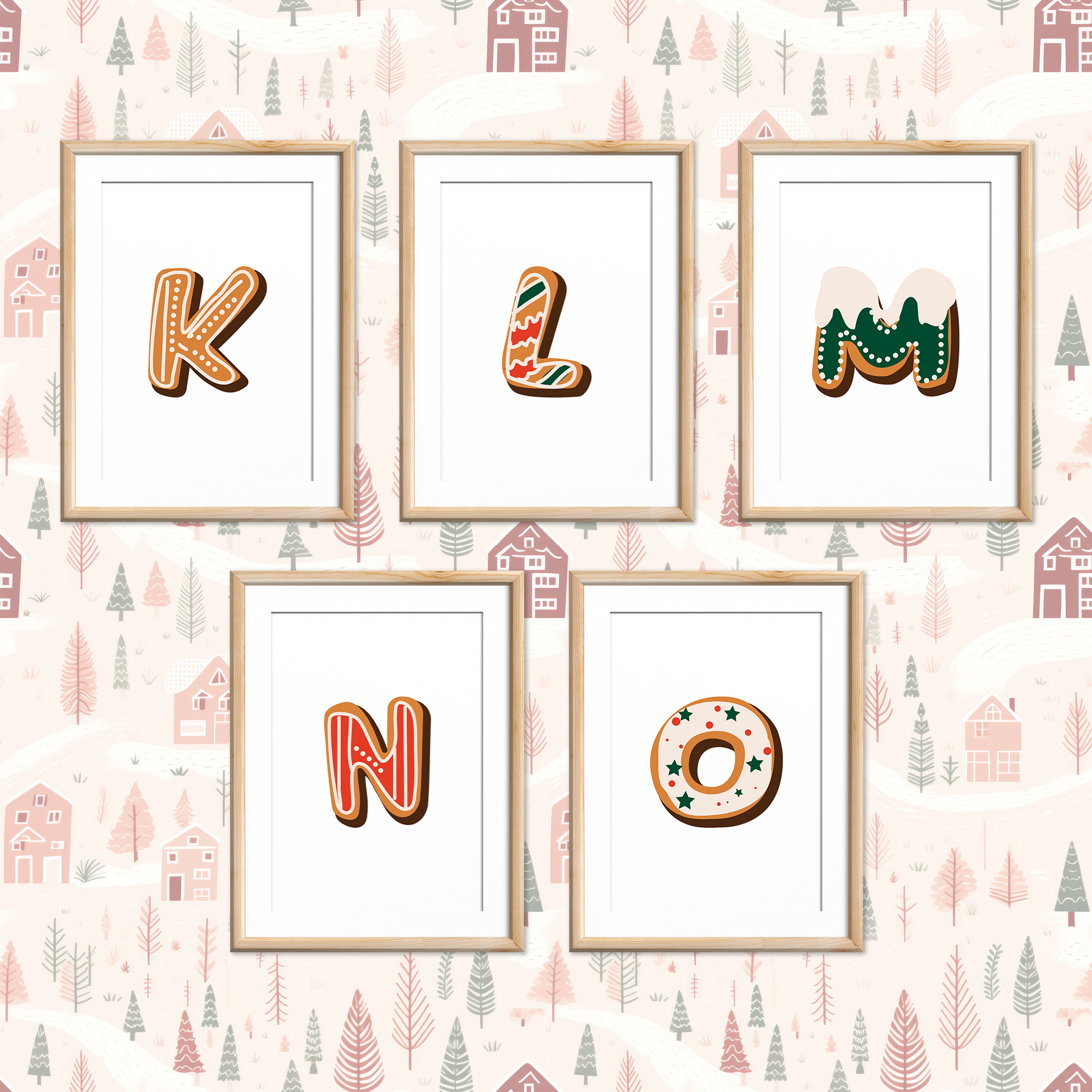 Gingerbread-Cookie-Letters-Christmas-Printable-Posters-Portrait-Letters-3