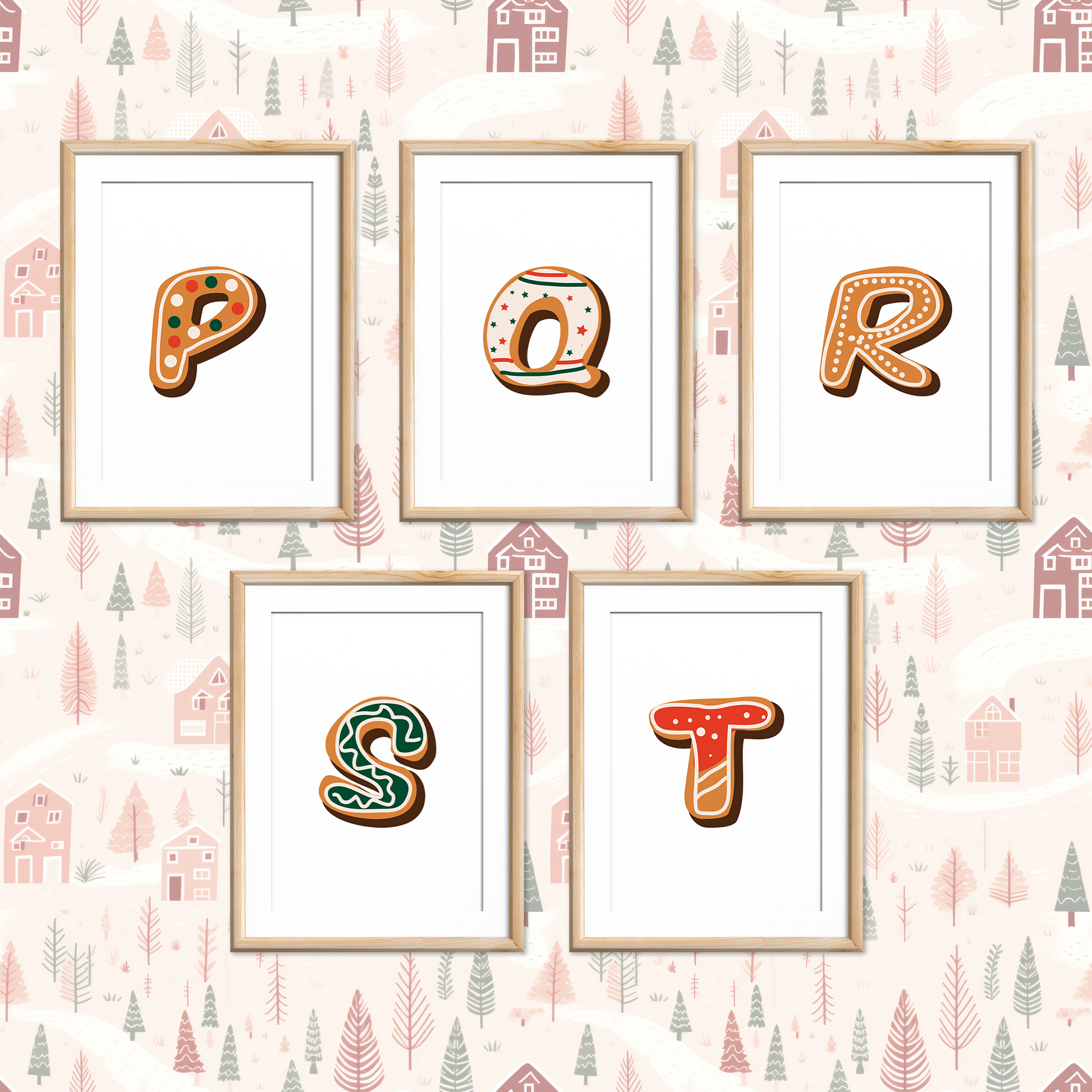 Gingerbread-Cookie-Letters-Christmas-Printable-Posters-Portrait-Letters-4