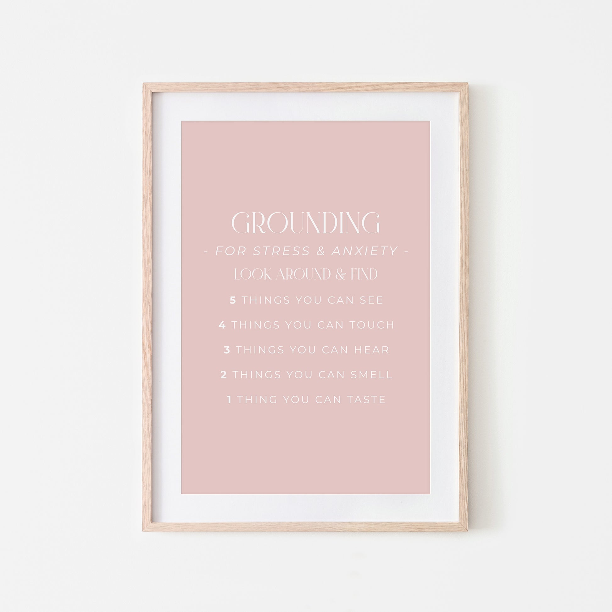 Grounding-54321-Mental-Health-Wall-Art-in-Blush