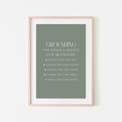 Grounding-54321-Mental-Health-Wall-Art-in-Eucalyptus