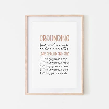 Grounding-54321-Mental-Health-Wall-Art-in-Neutral