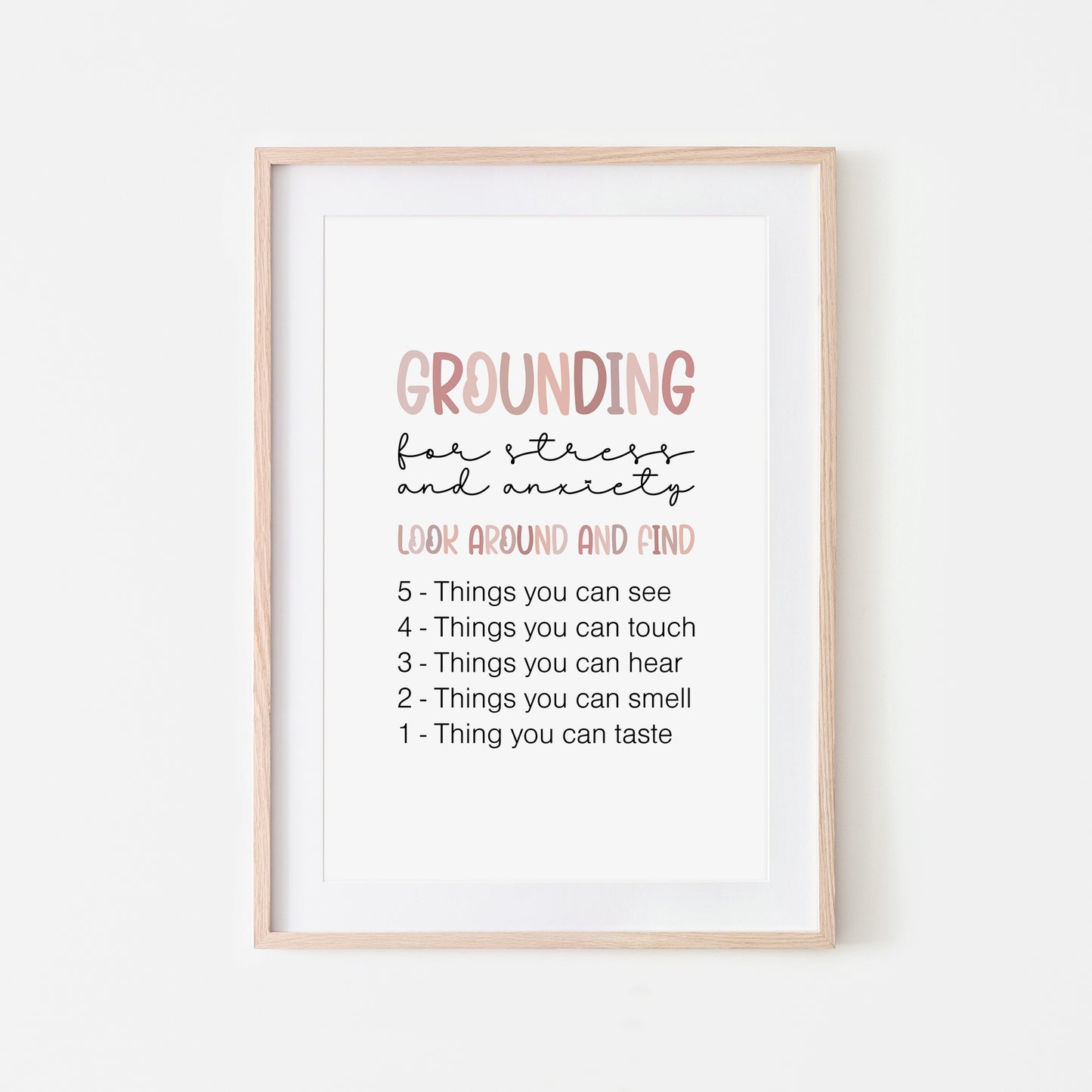 Grounding-54321-Mental-Health-Wall-Art-in-Peony