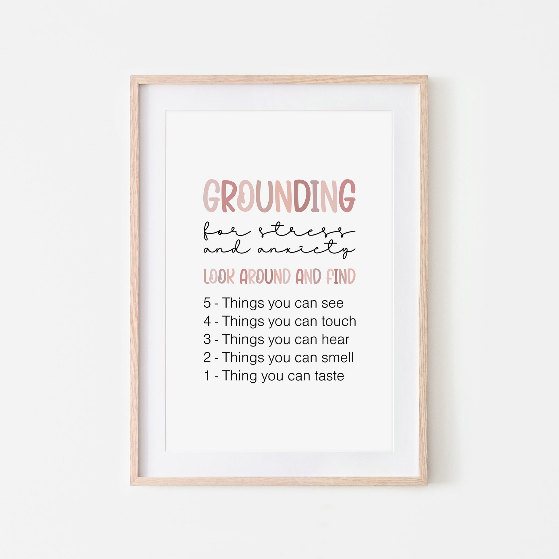 Grounding-54321-Mental-Health-Wall-Art-in-Peony