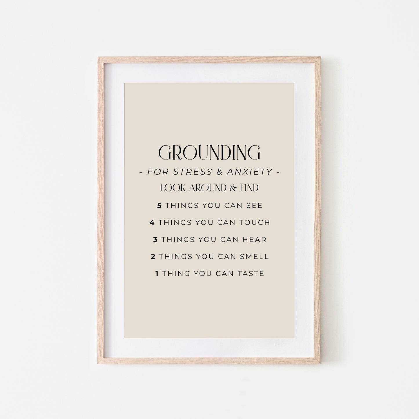 Grounding-54321-Mental-Health-Wall-Art-in-Sand