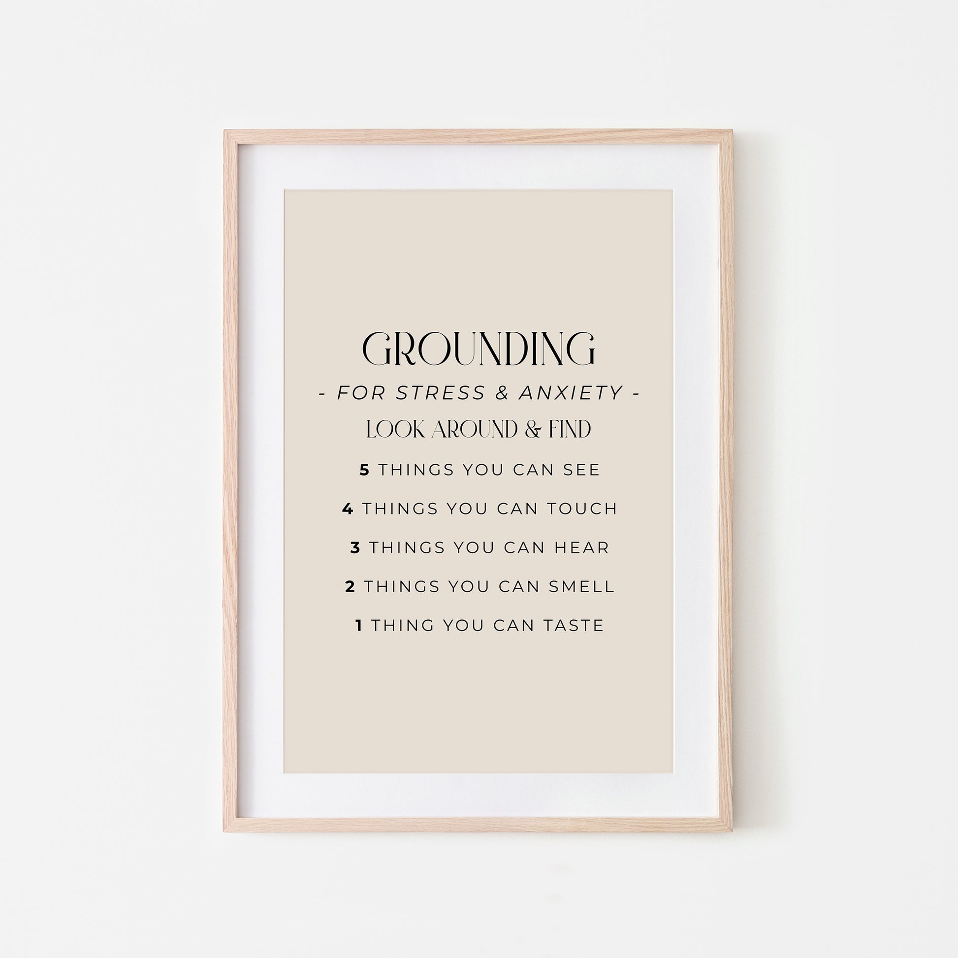 Grounding-54321-Mental-Health-Wall-Art-in-Sand