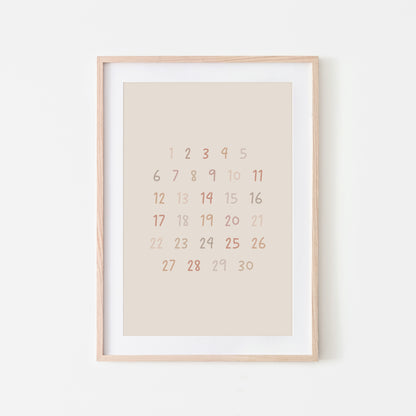 Handwritten-123-Educational-Wall-Art-in-Neutral-on-Sand