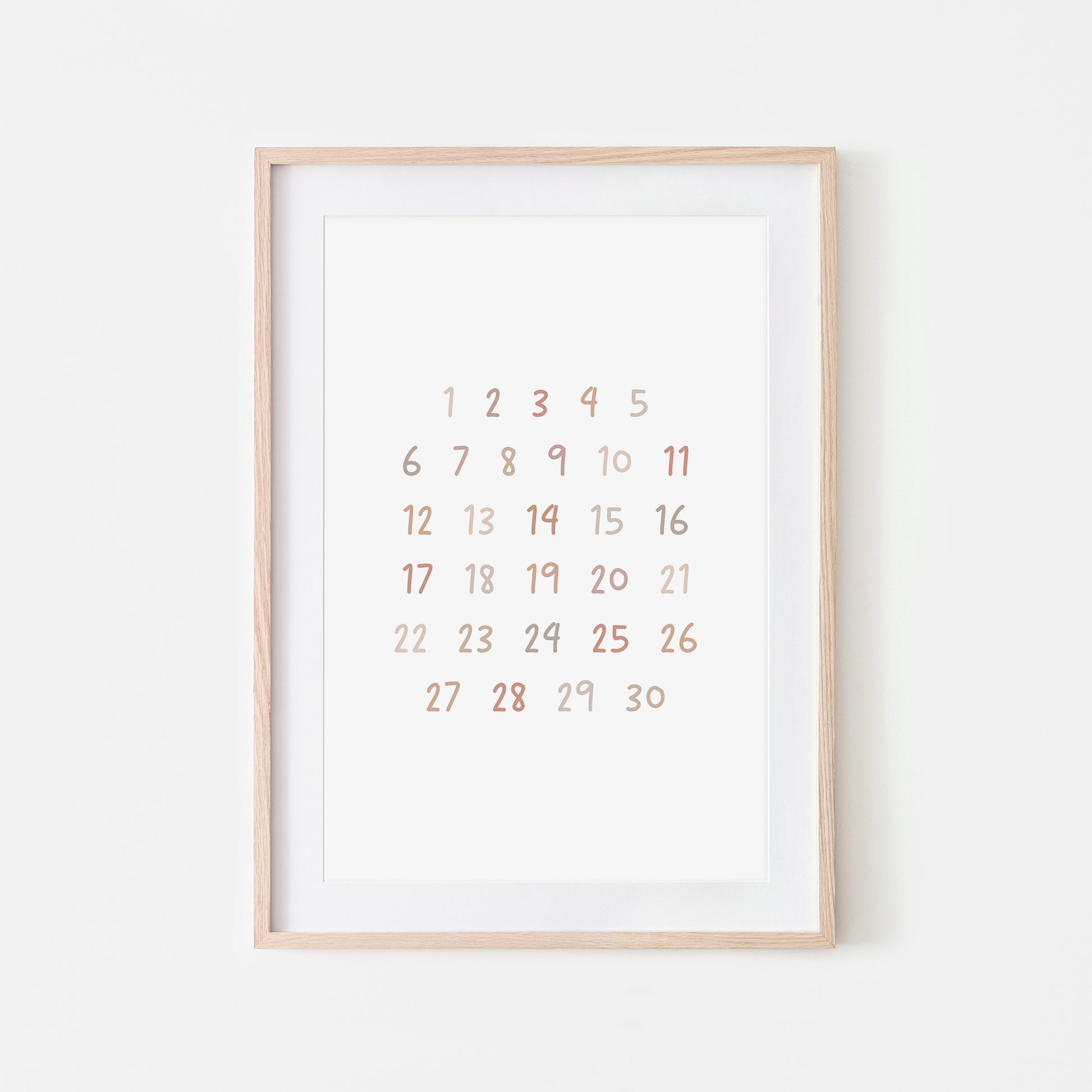 Handwritten-123-Educational-Wall-Art-in-Neutral-on-White