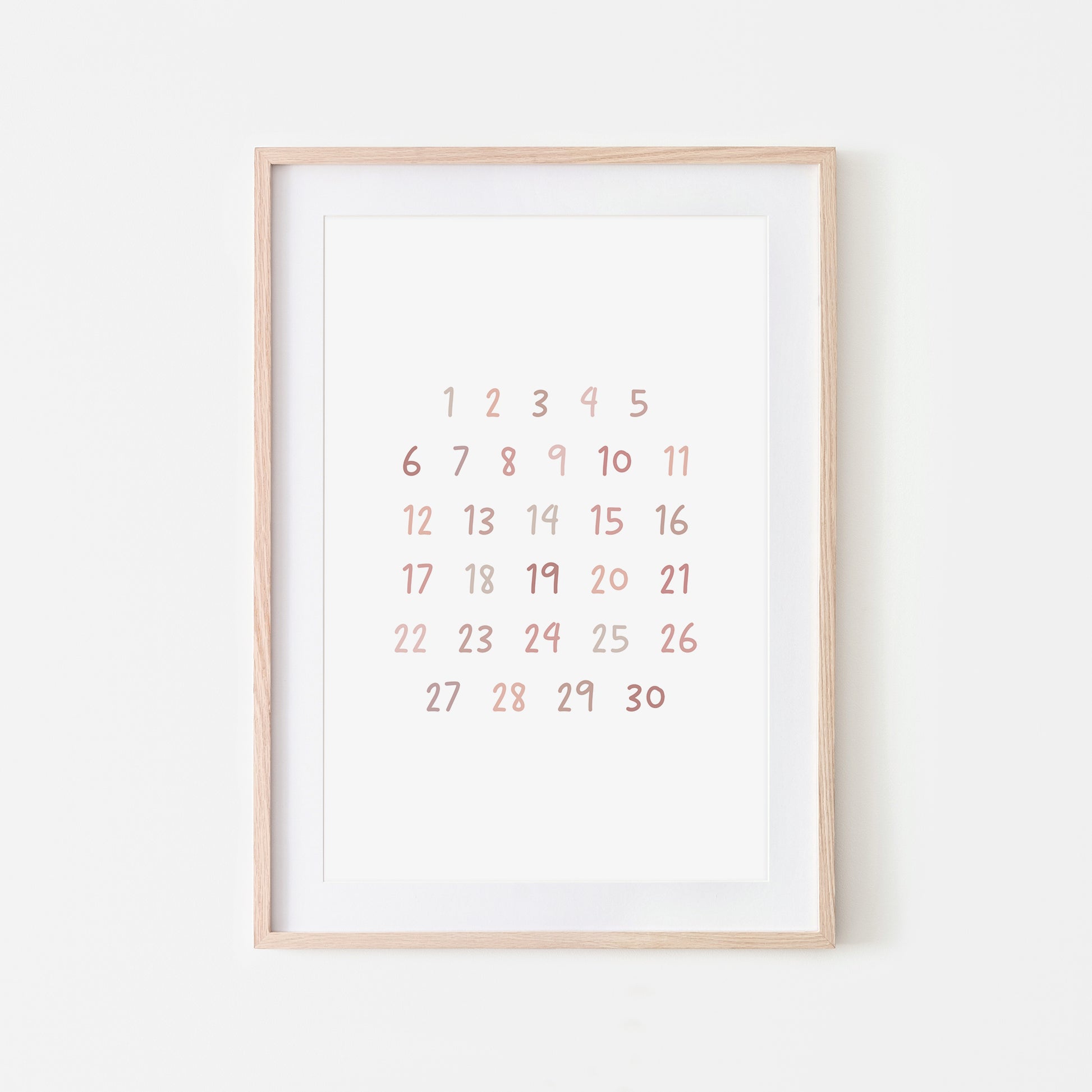 Handwritten-123-Educational-Wall-Art-in-Peony-on-White