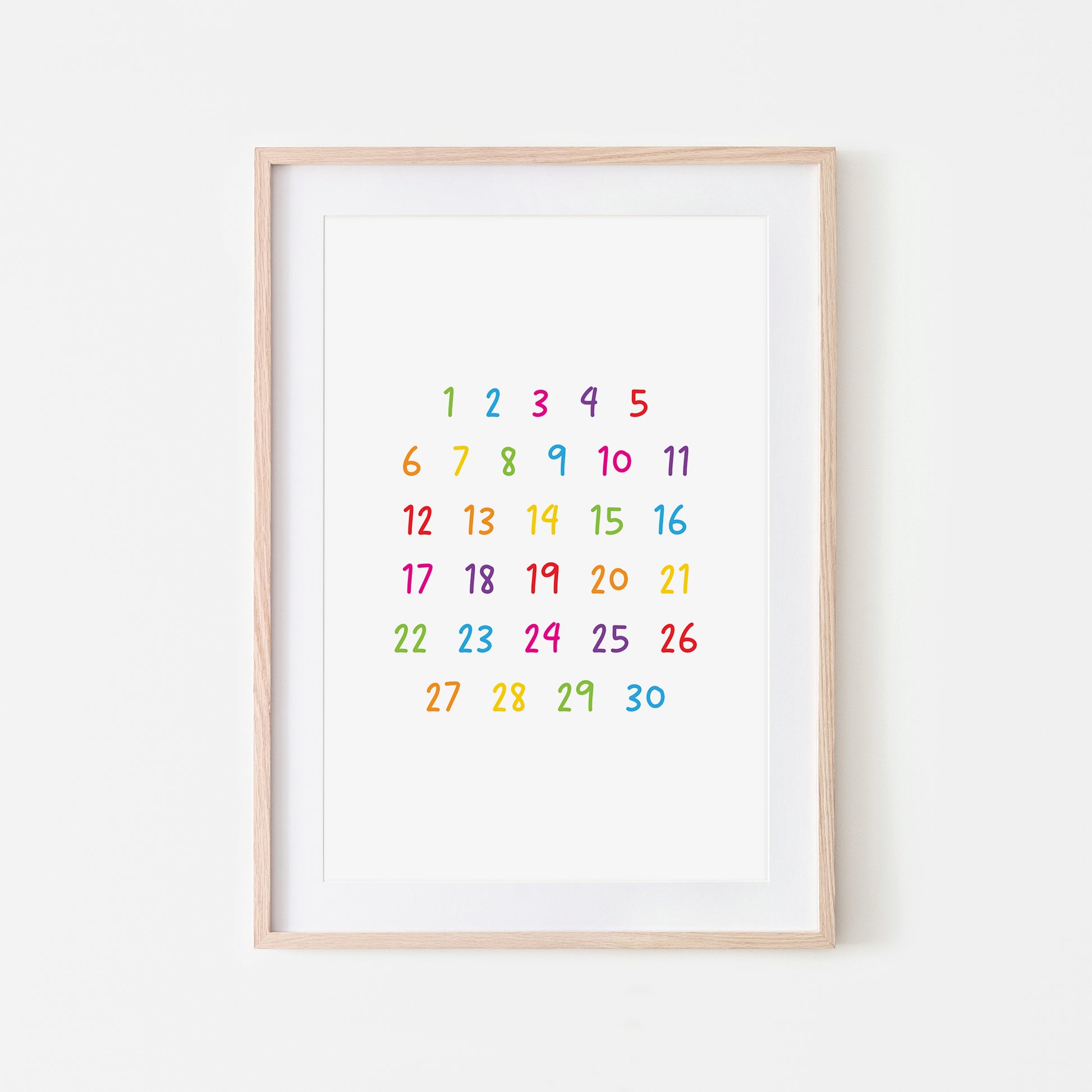 Handwritten-123-Educational-Wall-Art-in-Rainbow-on-White