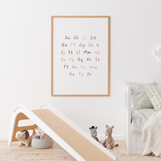 Handwritten-ABC-Educational-Wall-Art-in-Earthy-on-White-Main-Image