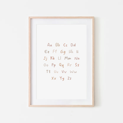 Handwritten-ABC-Educational-Wall-Art-in-Neutral-on-White