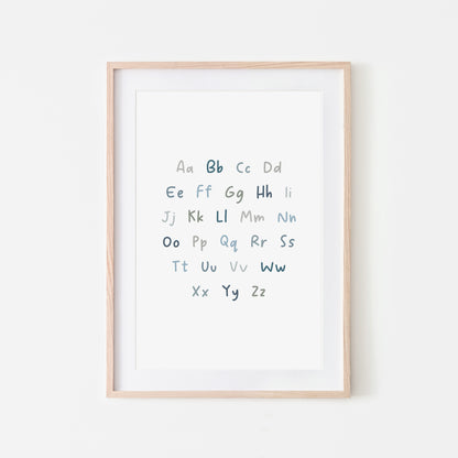 Handwritten-ABC-Educational-Wall-Art-in-Ocean-on-White