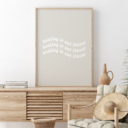 Healing-is-Not-Linear-Quote-Wall-Art-in-Linen-Website-Main-Image