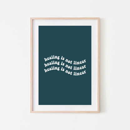 Healing-is-Not-Linear-Quote-Wall-Art-in-Navy