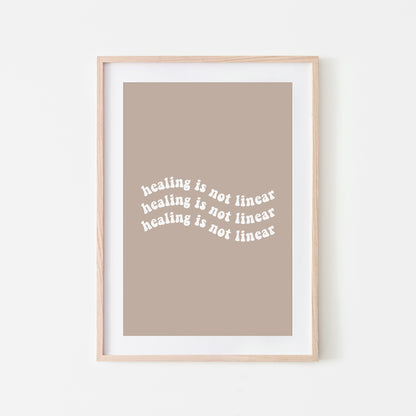 Healing-is-Not-Linear-Quote-Wall-Art-in-Truffle