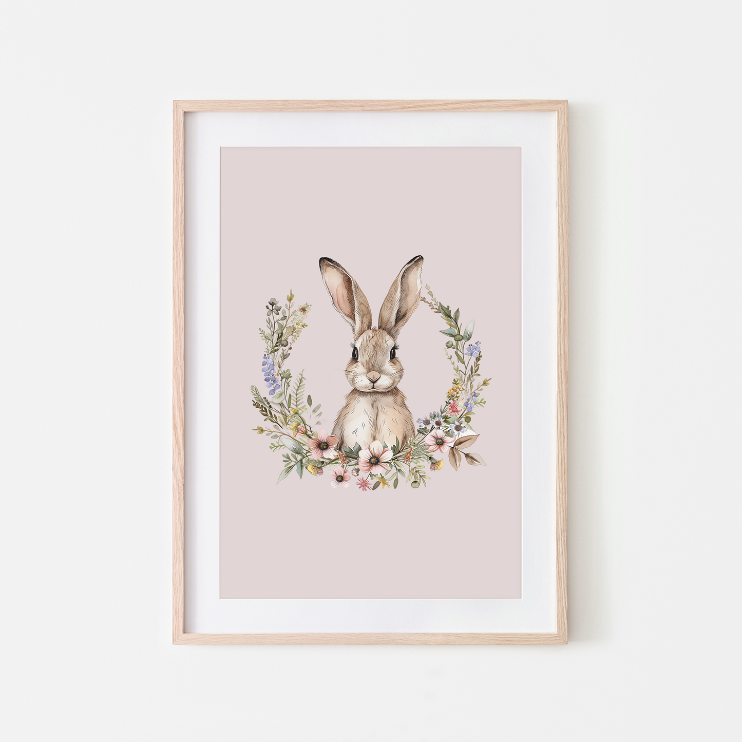 Honey-Watercolour-Bunny-Rabbit-Wall-Art-in-Pointe-Pink