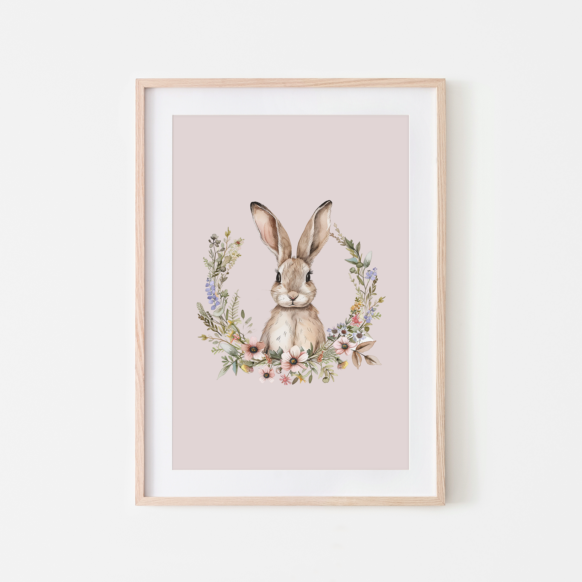 Honey-Watercolour-Bunny-Rabbit-Wall-Art-in-Pointe-Pink