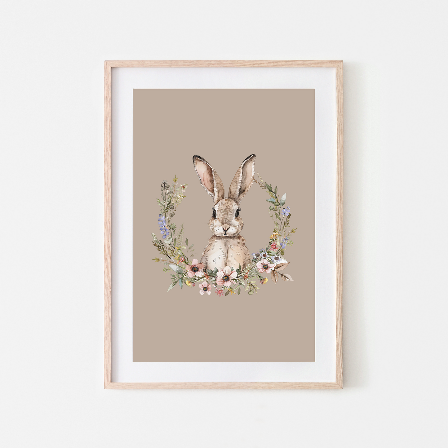 Honey-Watercolour-Bunny-Rabbit-Wall-Art-in-Truffle-Beige
