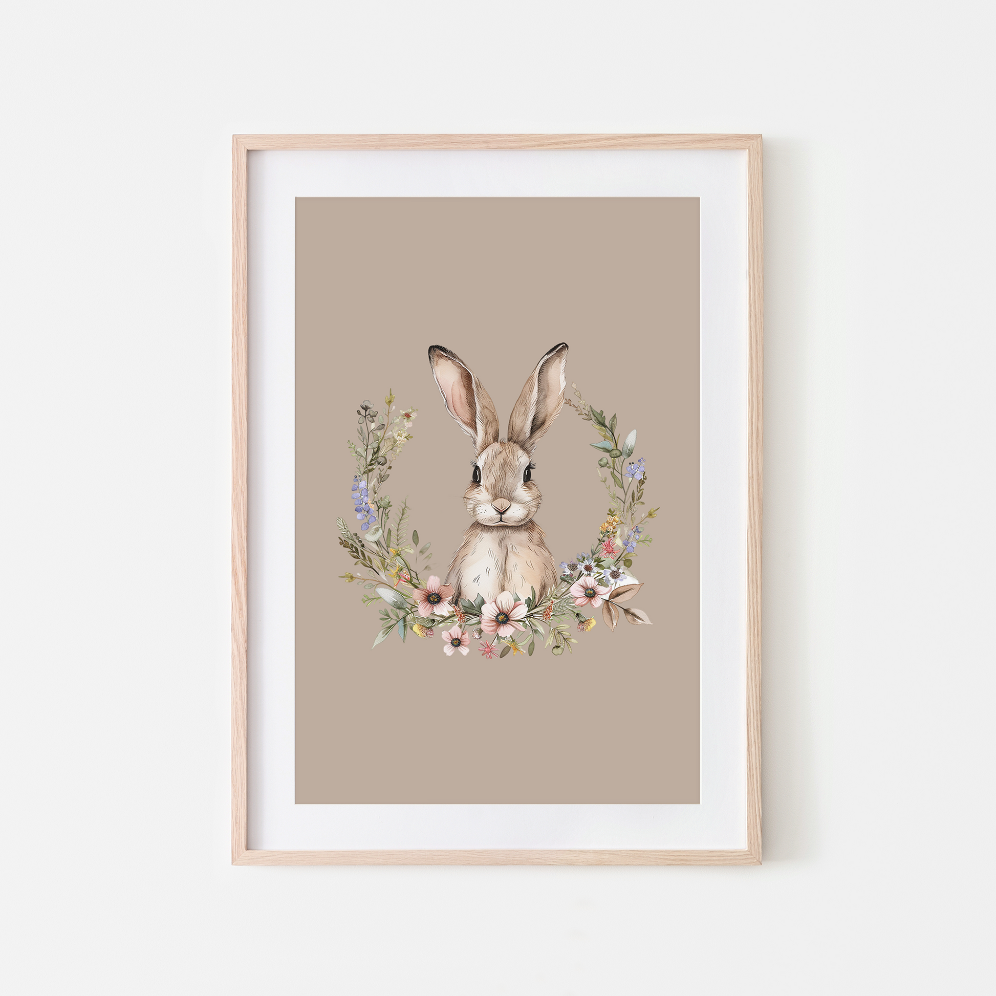 Honey-Watercolour-Bunny-Rabbit-Wall-Art-in-Truffle-Beige