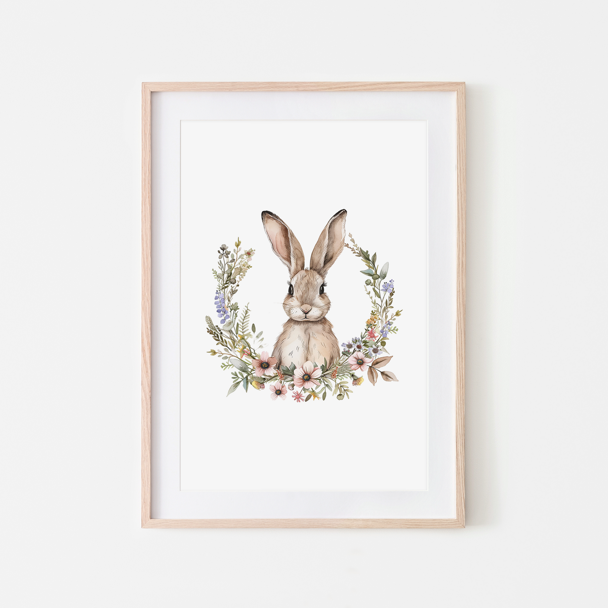 Honey-Watercolour-Bunny-Rabbit-Wall-Art-in-White