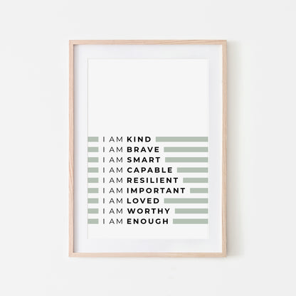 I-Am-Enough-Kids-Affirmation-Print-in-Mist-Website-Main-Image