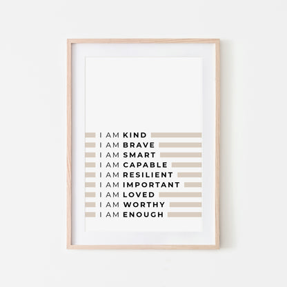 I-Am-Enough-Kids-Affirmation-Print-in-Oatmeal-Website-Main-Image