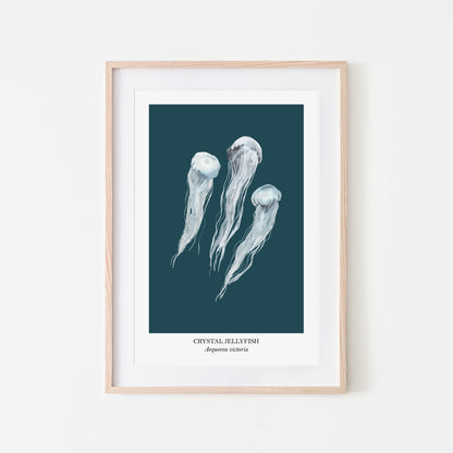 Jellyfish-Watercolour-Sea-Creature-Wall-Art-in-Navy-Blue