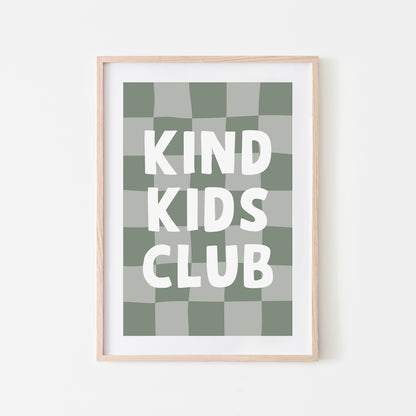 Kind-Kids-Club-Childrens-Wall-Art-Poster-in-Eucalyptus-Website-Main-Image