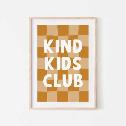 Kind-Kids-Club-Childrens-Wall-Art-Poster-in-Mustard-Website-Main-Image