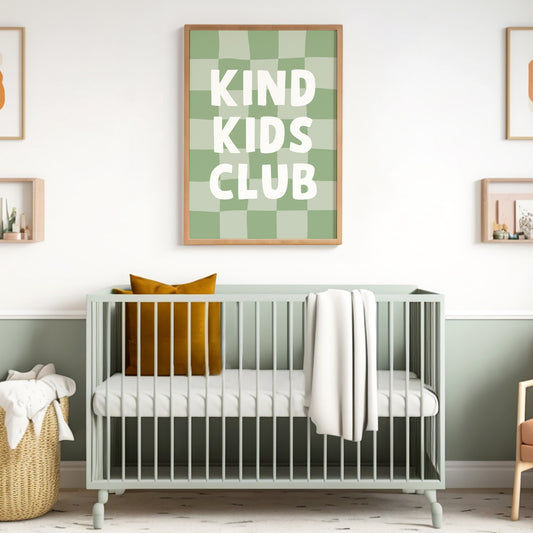 Kind-Kids-Club-Childrens-Wall-Art-Poster-in-Sage-Main-Image