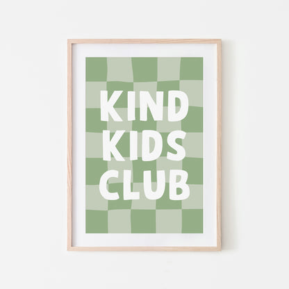 Kind-Kids-Club-Childrens-Wall-Art-Poster-in-Sage-Website-Main-Image