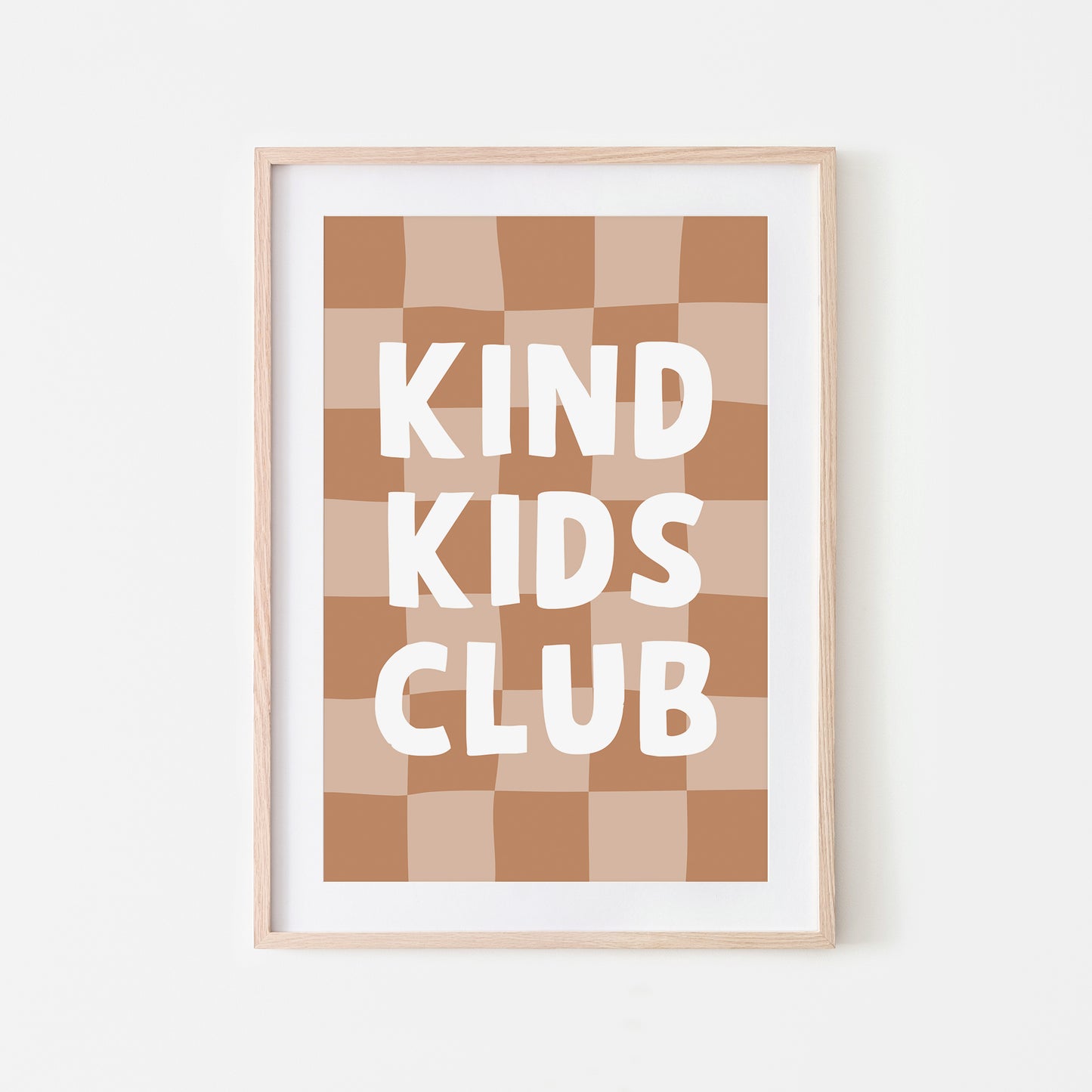 Kind-Kids-Club-Childrens-Wall-Art-Poster-in-Tan-Website-Main-Image