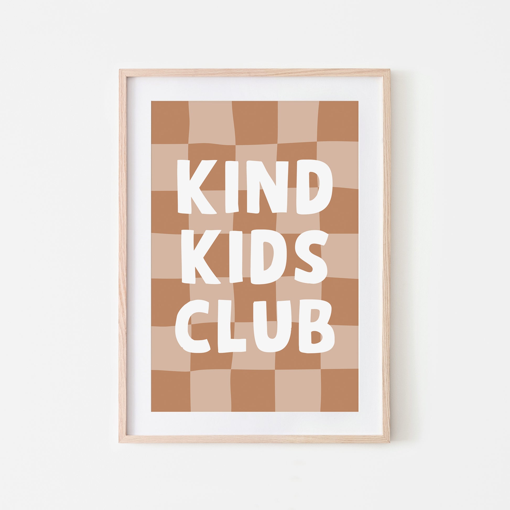 Kind-Kids-Club-Childrens-Wall-Art-Poster-in-Tan-Website-Main-Image