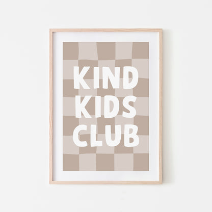 Kind-Kids-Club-Childrens-Wall-Art-Poster-in-Truffle-Website-Main-Image