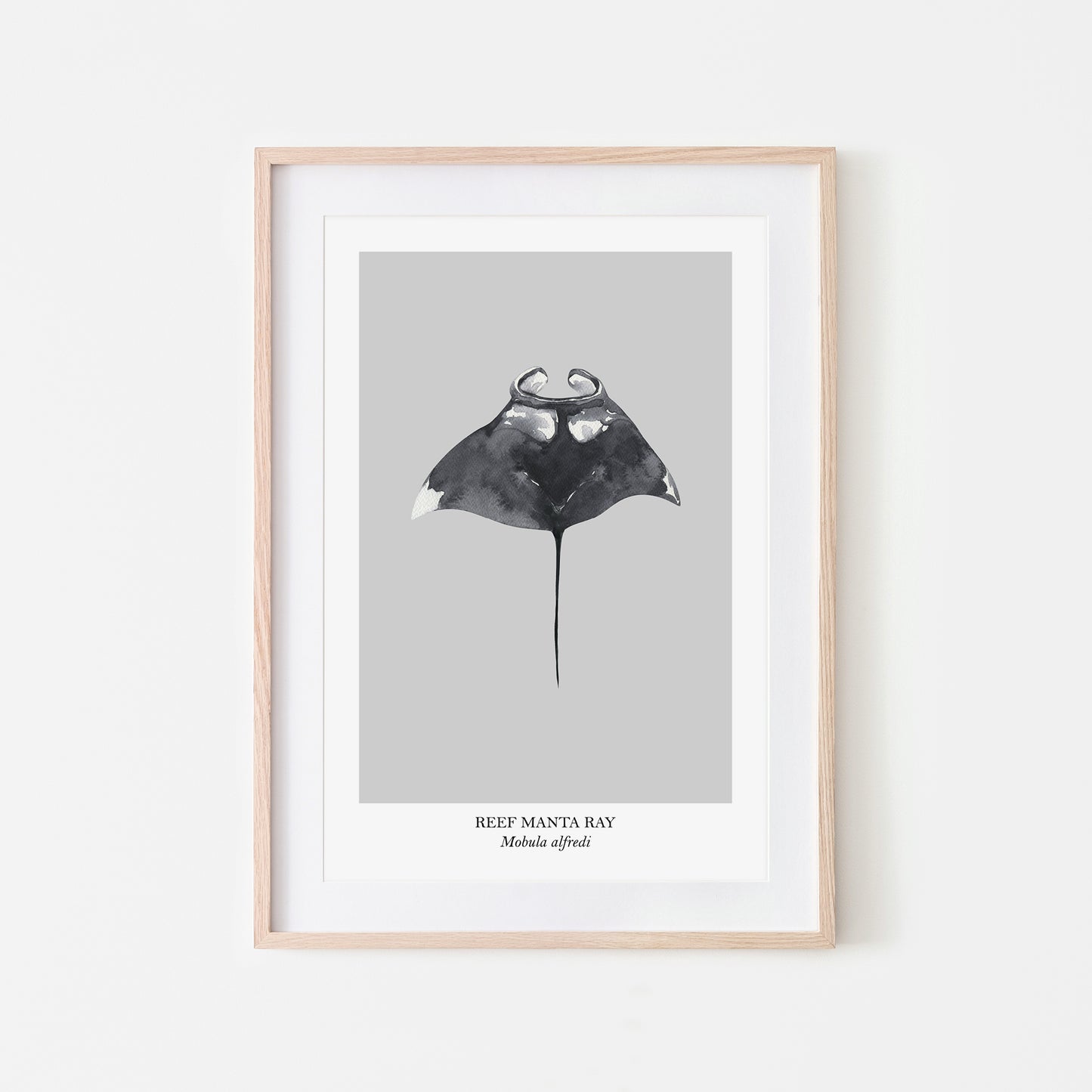 Manta-Ray-Watercolour-Sea-Creature-Wall-Art-in-Bone-Grey