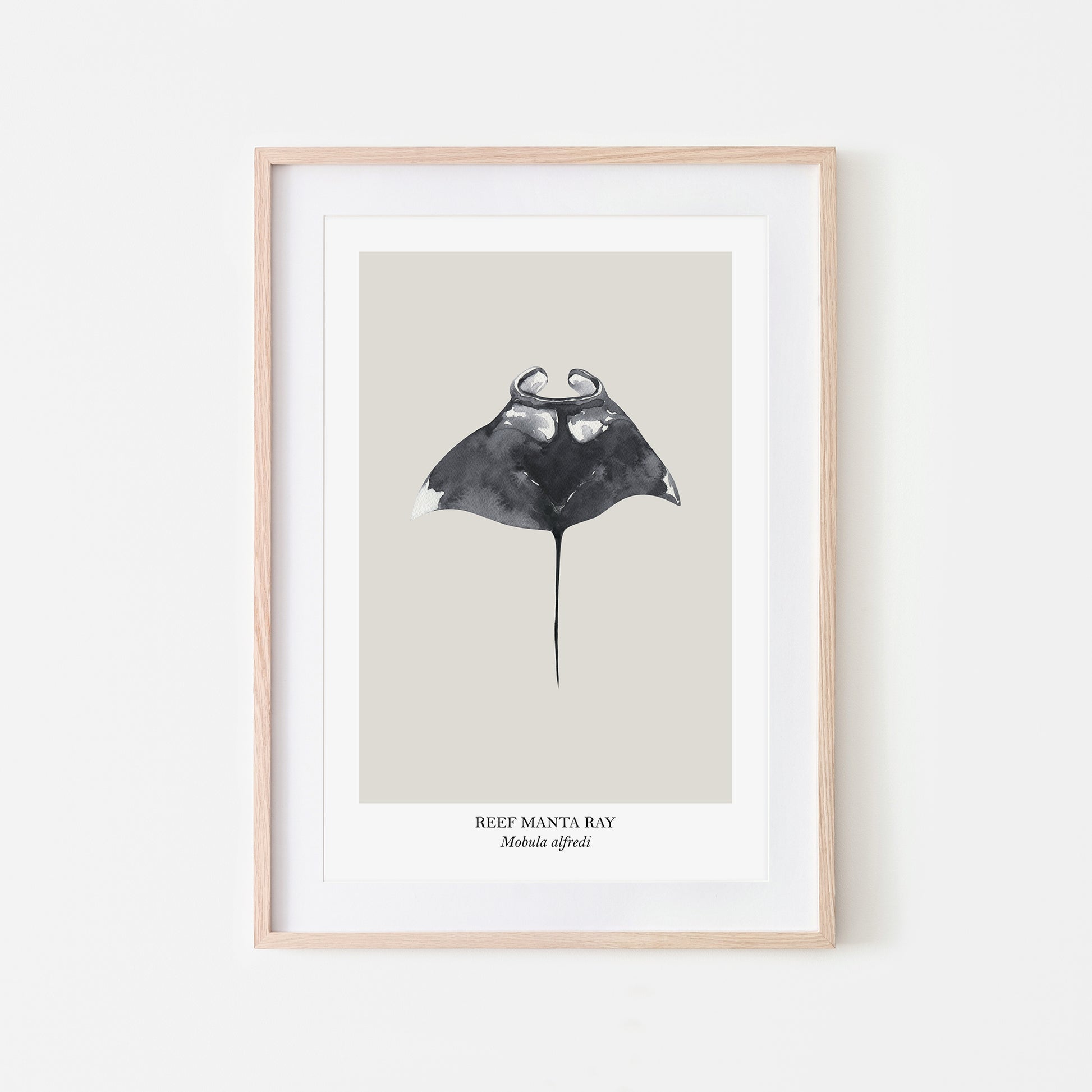 Manta-Ray-Watercolour-Sea-Creature-Wall-Art-in-Linen