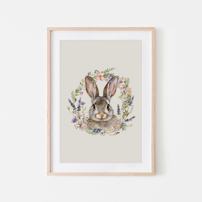 Meadow-Watercolour-Bunny-Rabbit-Wall-Art-in-Linen-Beige