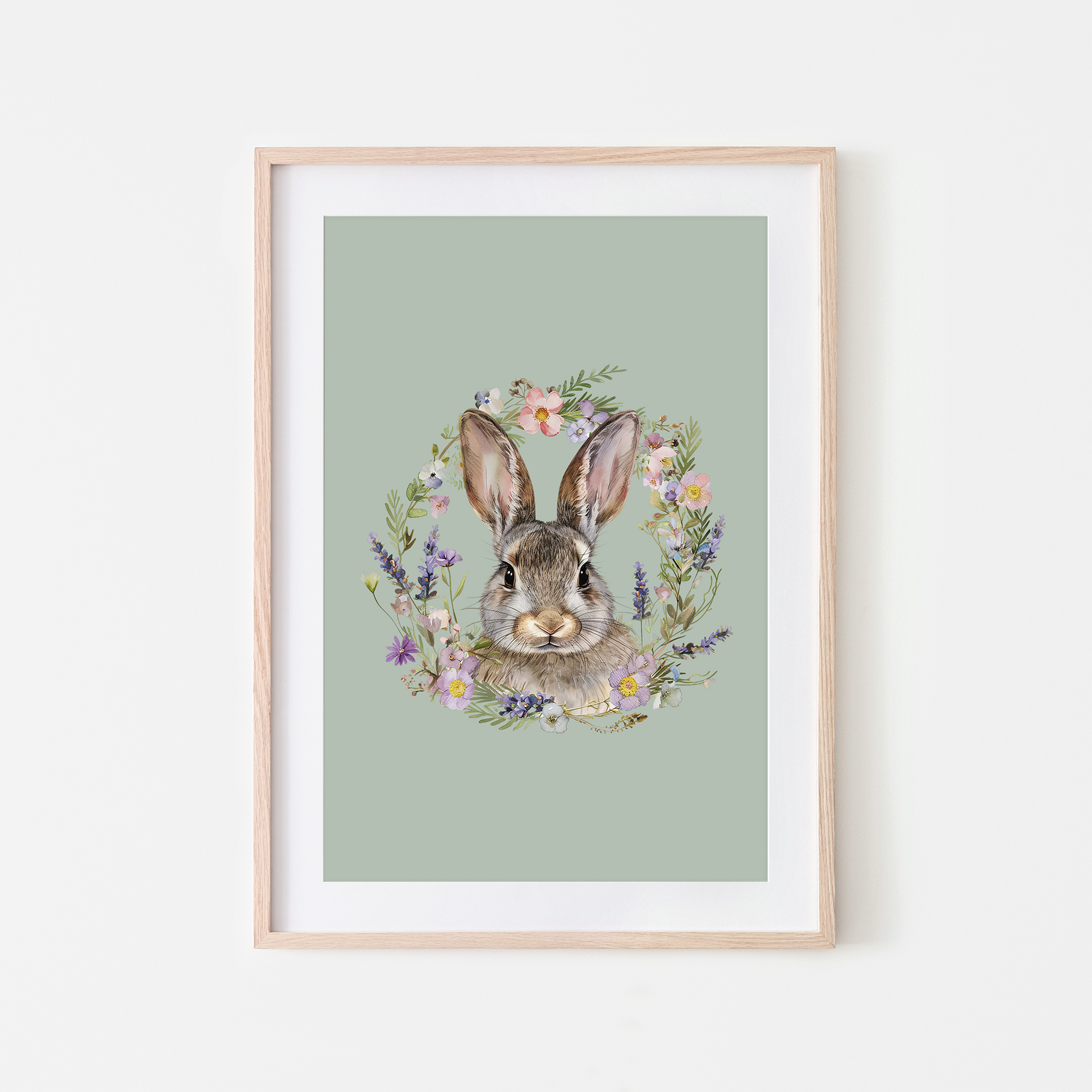 Meadow-Watercolour-Bunny-Rabbit-Wall-Art-in-Mist-Green