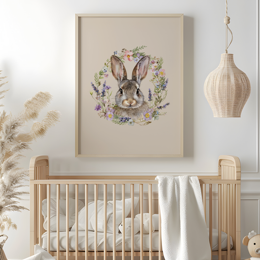 Meadow-Watercolour-Bunny-Rabbit-Wall-Art-in-Oatmeal-Beige-Website-Main-Image