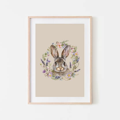 Meadow-Watercolour-Bunny-Rabbit-Wall-Art-in-Oatmeal-Beige