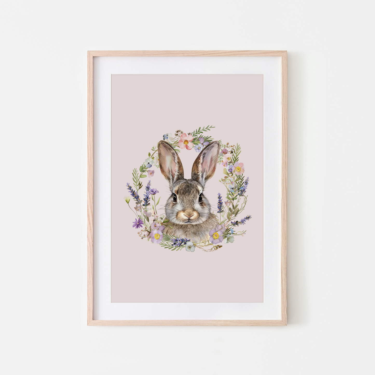Meadow-Watercolour-Bunny-Rabbit-Wall-Art-in-Pointe-Pink