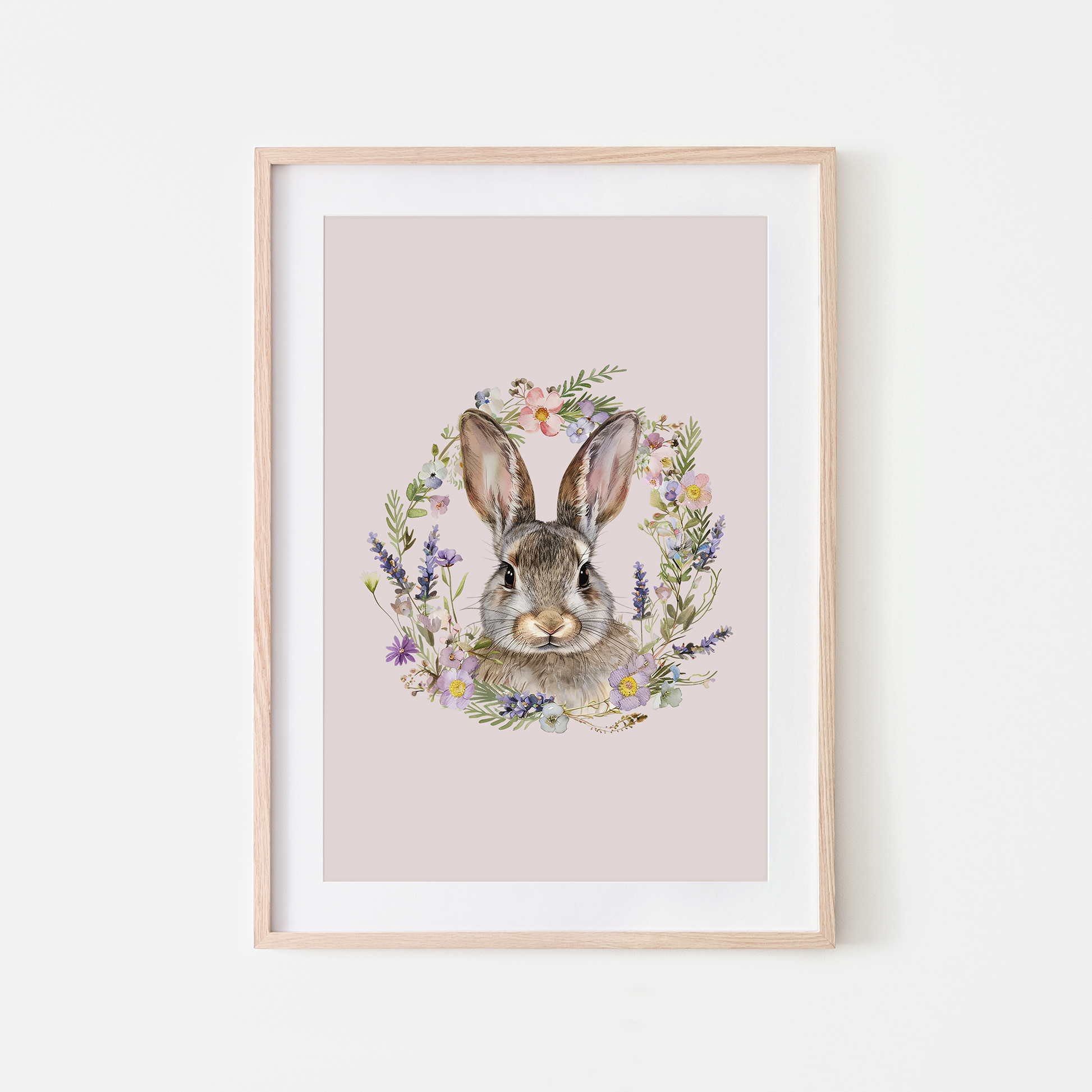 Meadow-Watercolour-Bunny-Rabbit-Wall-Art-in-Pointe-Pink
