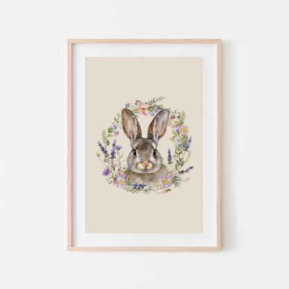 Meadow-Watercolour-Bunny-Rabbit-Wall-Art-in-Sand-Beige