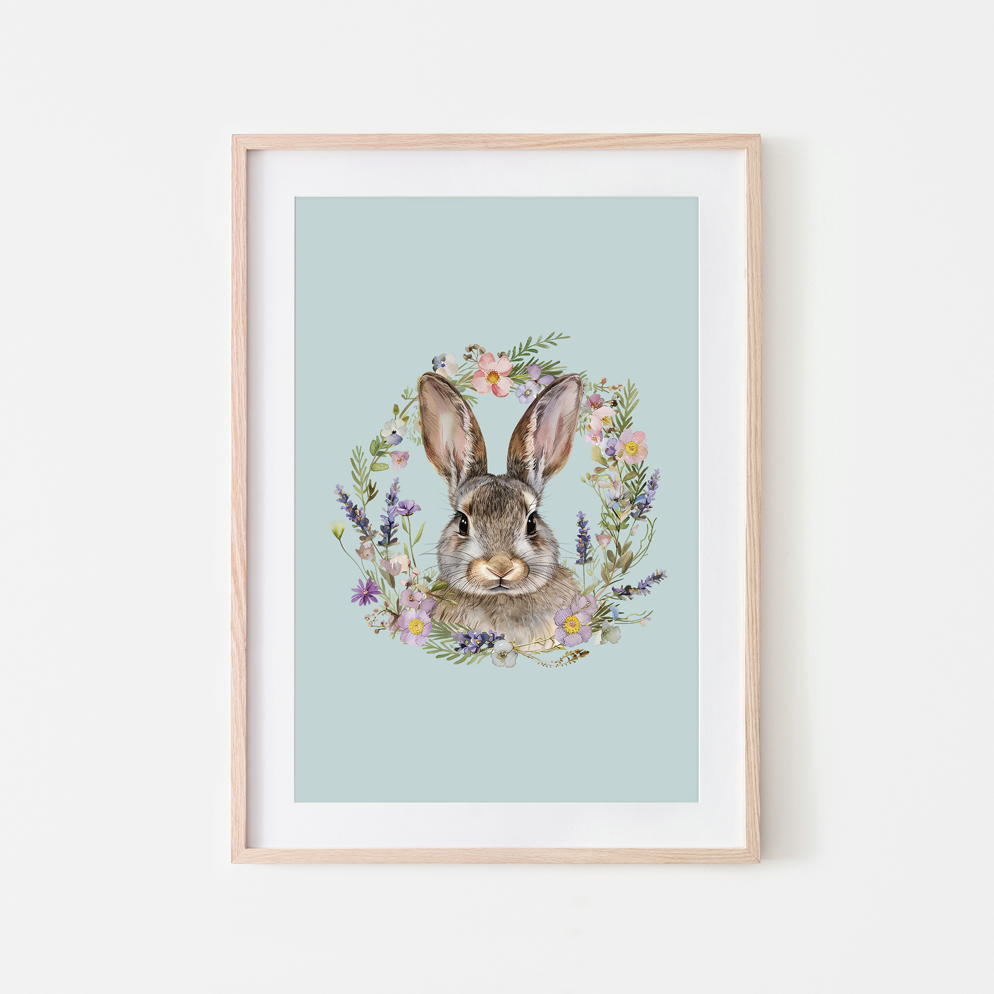 Meadow-Watercolour-Bunny-Rabbit-Wall-Art-in-Shell-Blue