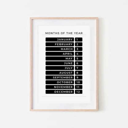 Months-of-the-Year-Educational-Wall-Art-Website-Main-Image-Black-on-White