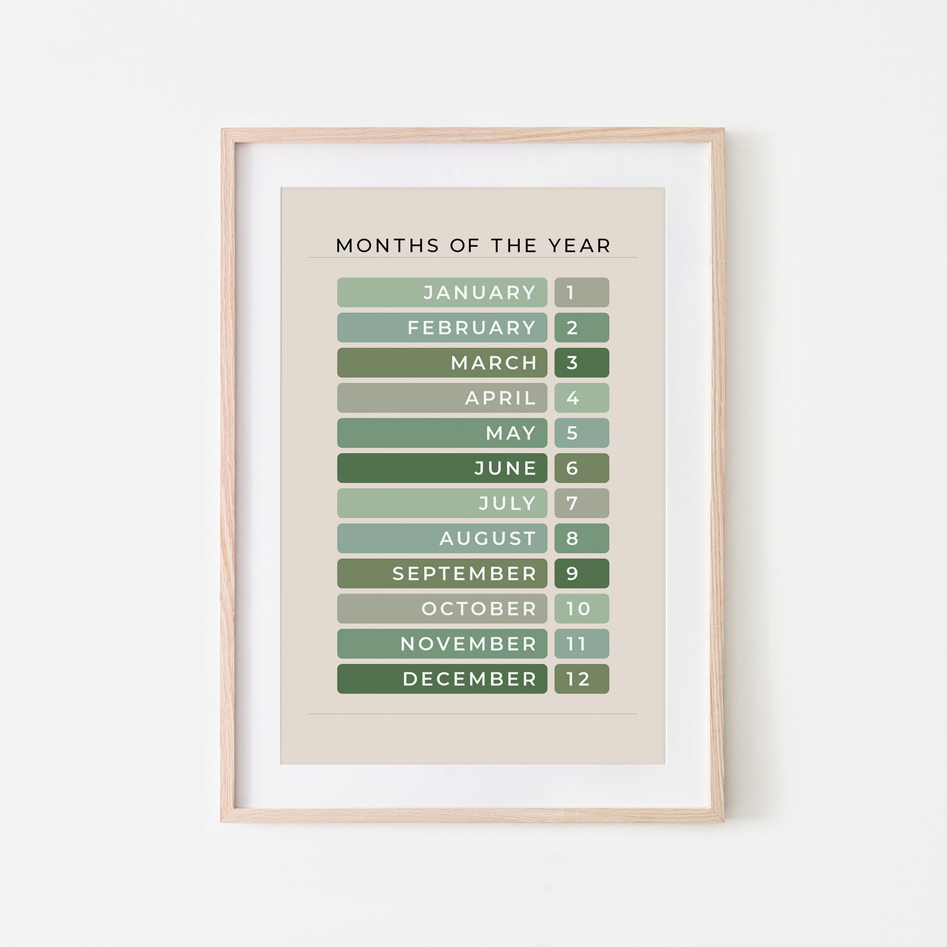 Months-of-the-Year-Educational-Wall-Art-Website-Main-Image-Evergreen-on-Sand