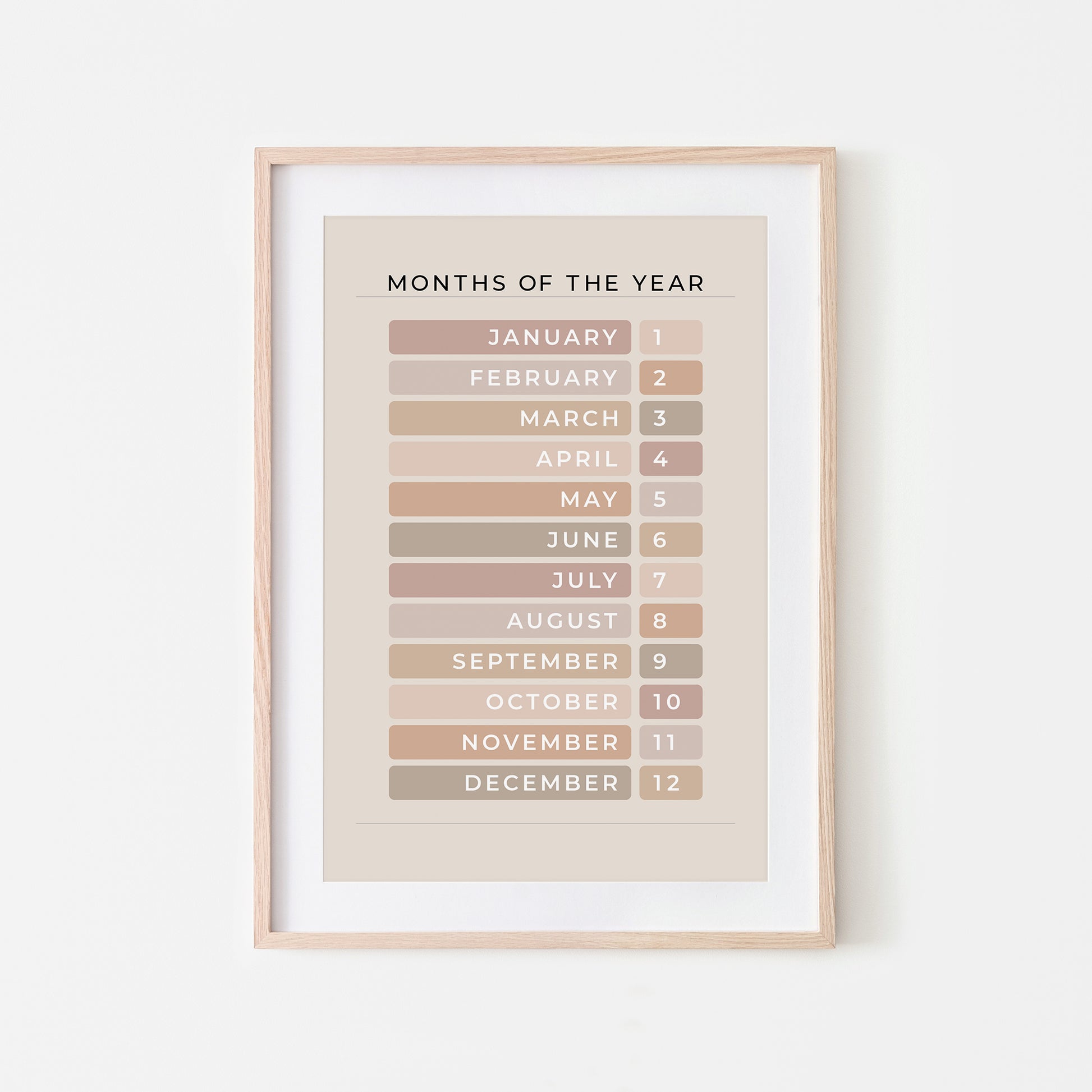 Months-of-the-Year-Educational-Wall-Art-Website-Main-Image-Neutral-on-Sand