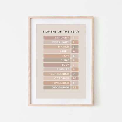 Months-of-the-Year-Educational-Wall-Art-Website-Main-Image-Neutral-on-Sand