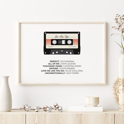 Our-Mix-Tape-Custom-Playlist-Poster-Print-Dusk-Ombre-Landscape